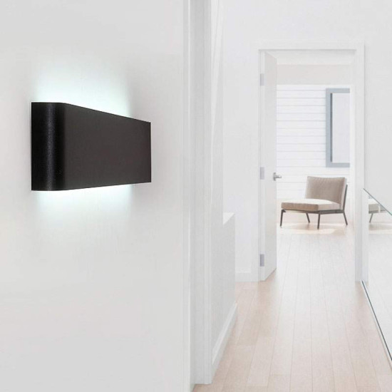 Aplique Pared LED 8W-18W-24W ACERO-NEGRO