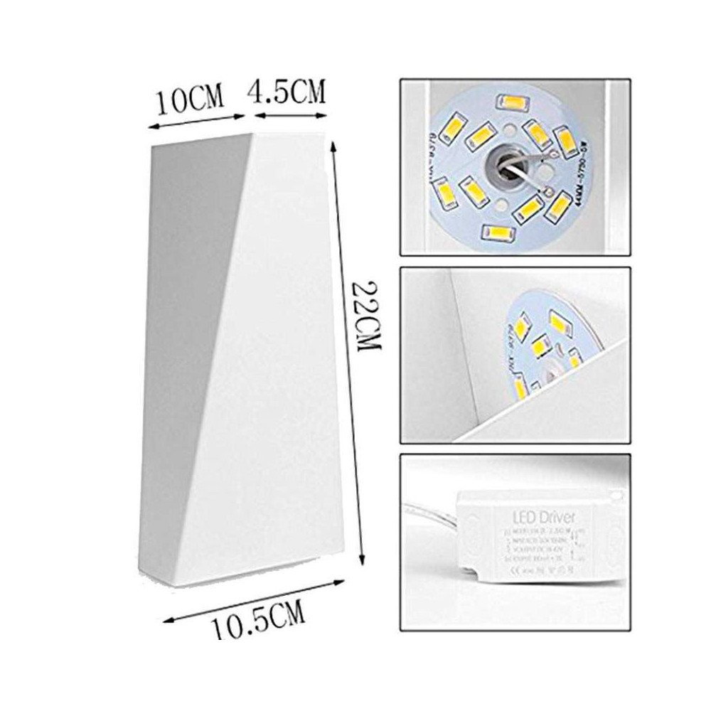 Aplique Pared LED 12W Blanco-Negro
