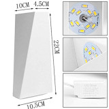 Aplique Pared LED 12W Blanco-Negro