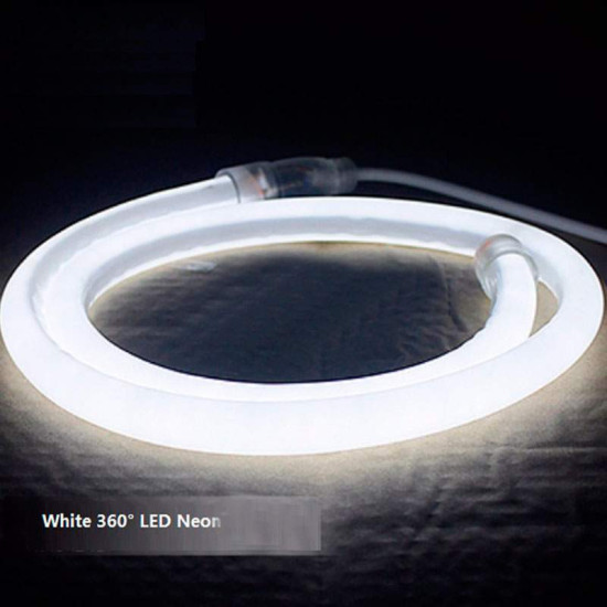 Tira LED Neon Flex Circular 360º 12W/m 230V BLANCO