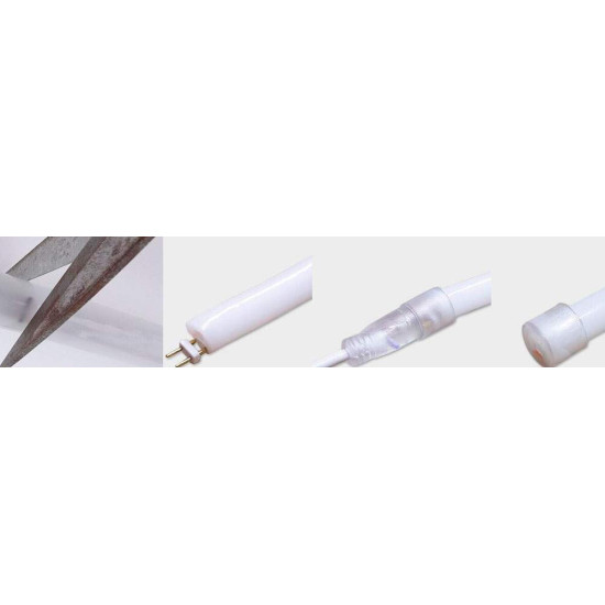 Enchufe para tira LED NEON Flex Circular 360º 12W/m 230V