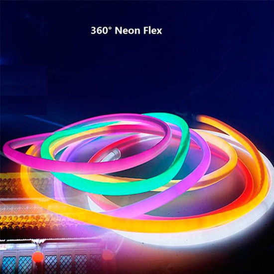 Tira LED Neon Flex Circular 360º 12W/m 230V Azul