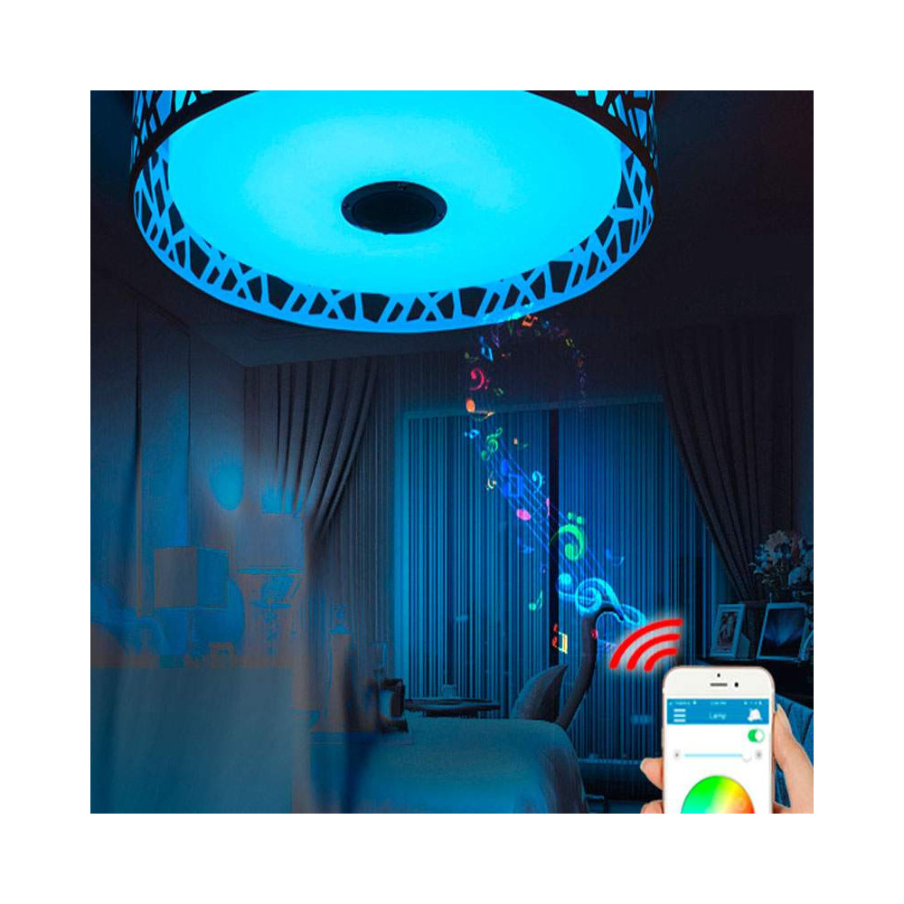 Plafón LED Músical con Altavoz 24W Blanco