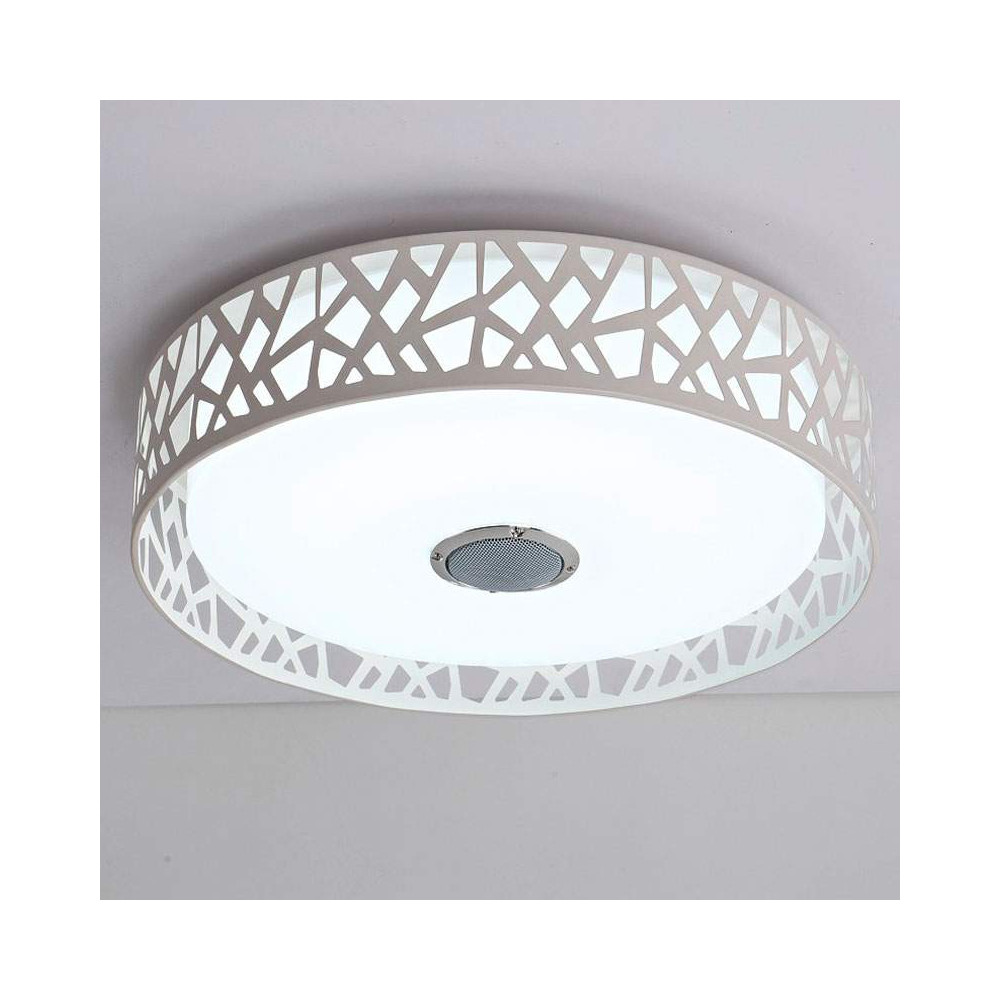 Plafón LED Músical con Altavoz 24W Blanco