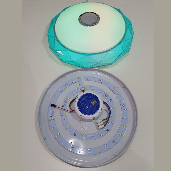 Plafón LED Músical con Altavoz 24W Azul