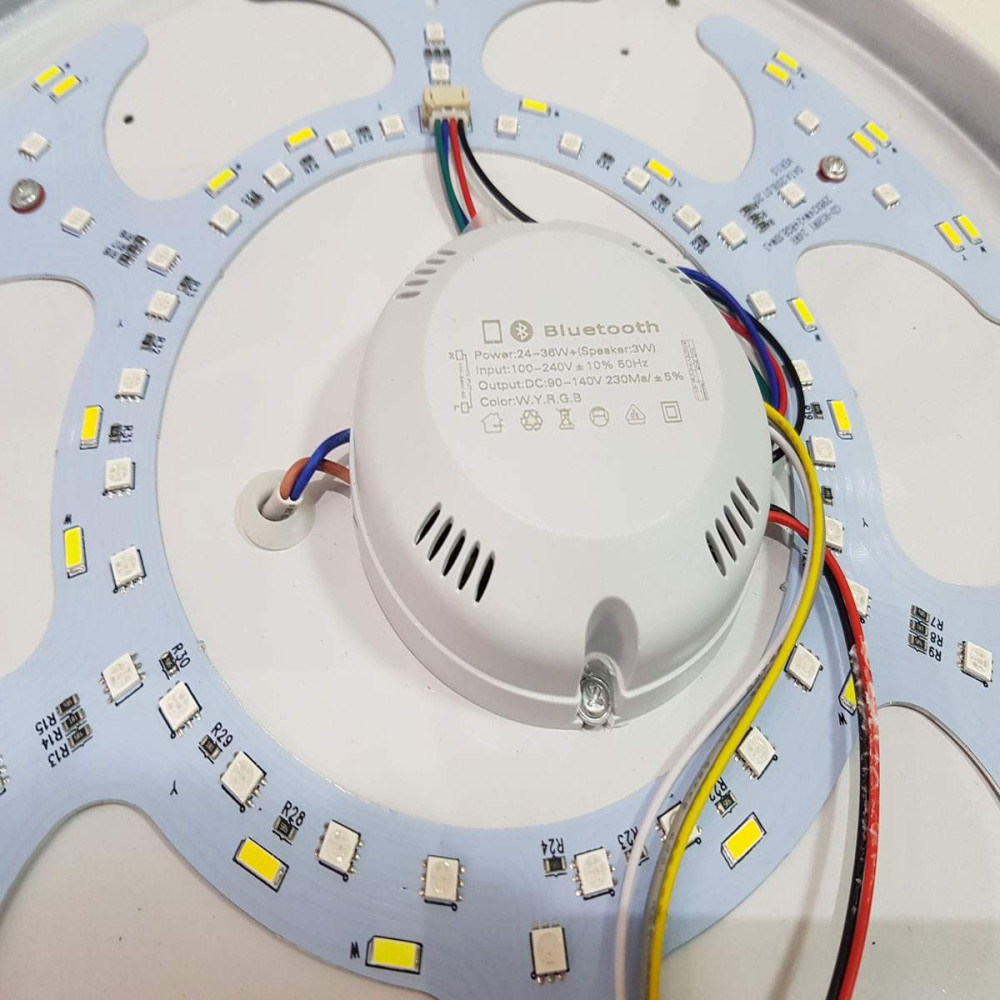Plafón LED Músical con Altavoz 24W Azul
