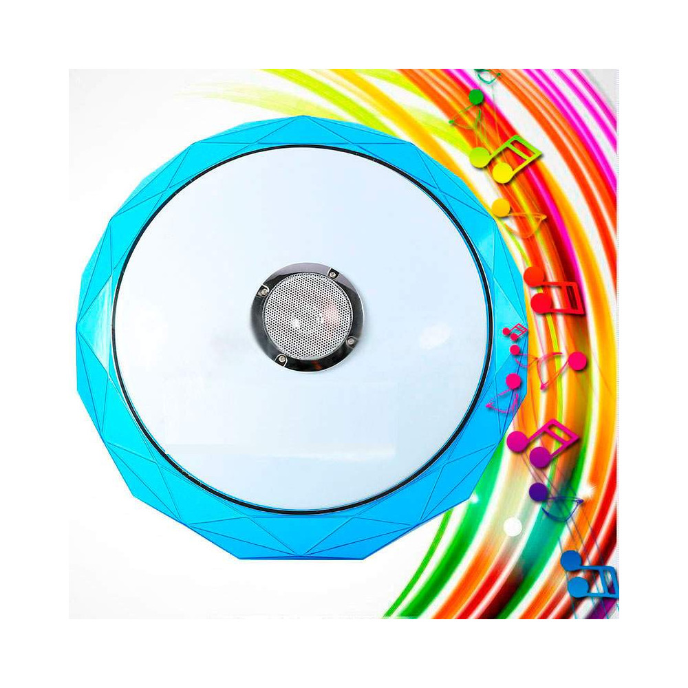 Plafón LED Músical con Altavoz 24W Azul