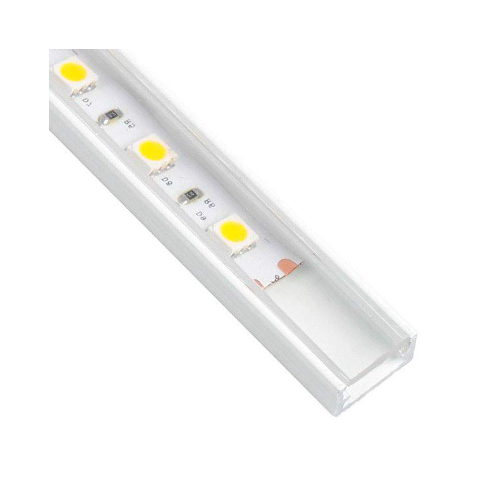 Perfil Blanco Aluminio superficie 2 metros Tira LED