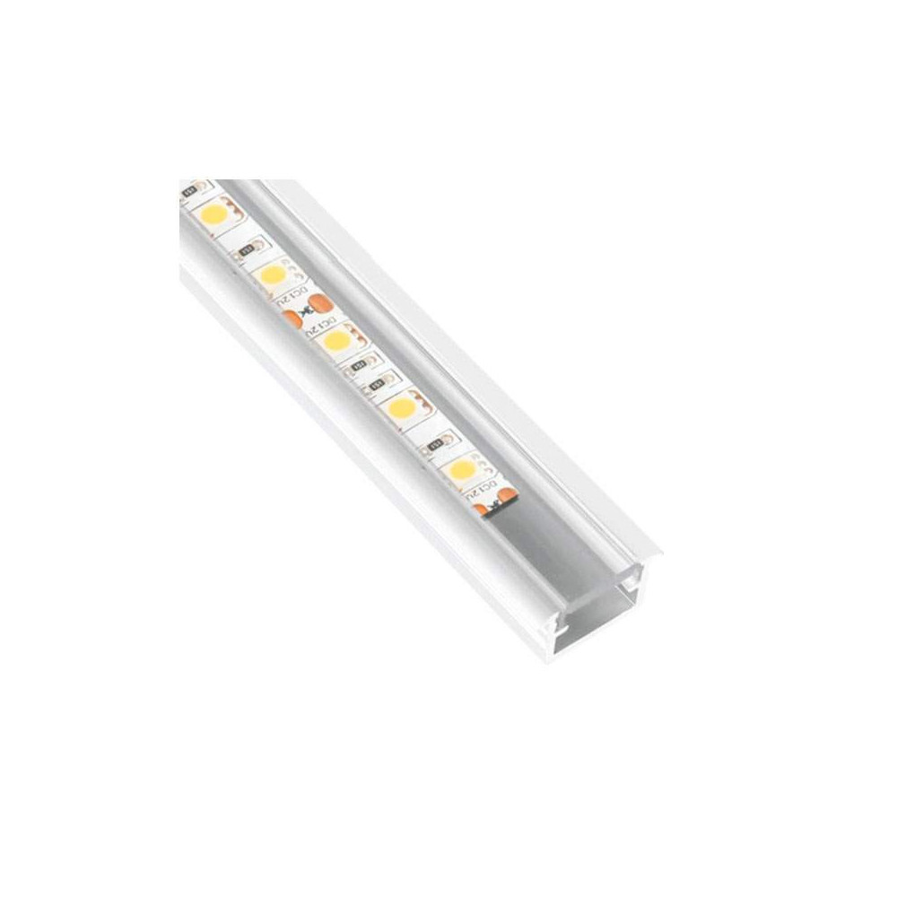Perfil Blanco Aluminio Empotrar 2 metros Tira LED