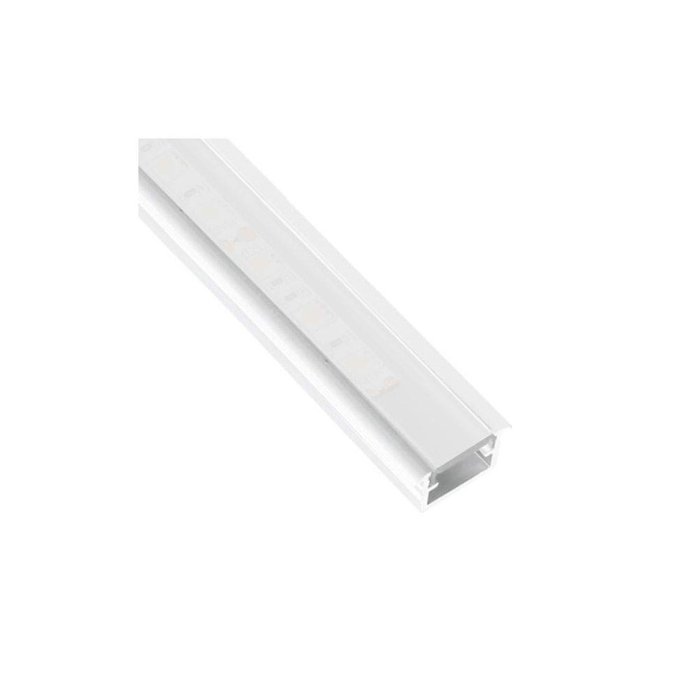 Perfil Blanco Aluminio Empotrar 2 metros Tira LED
