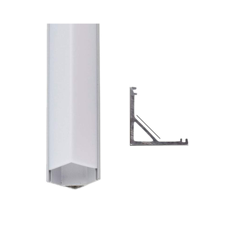 Perfil de Aluminio Tira LED Esquinas 1 Metro