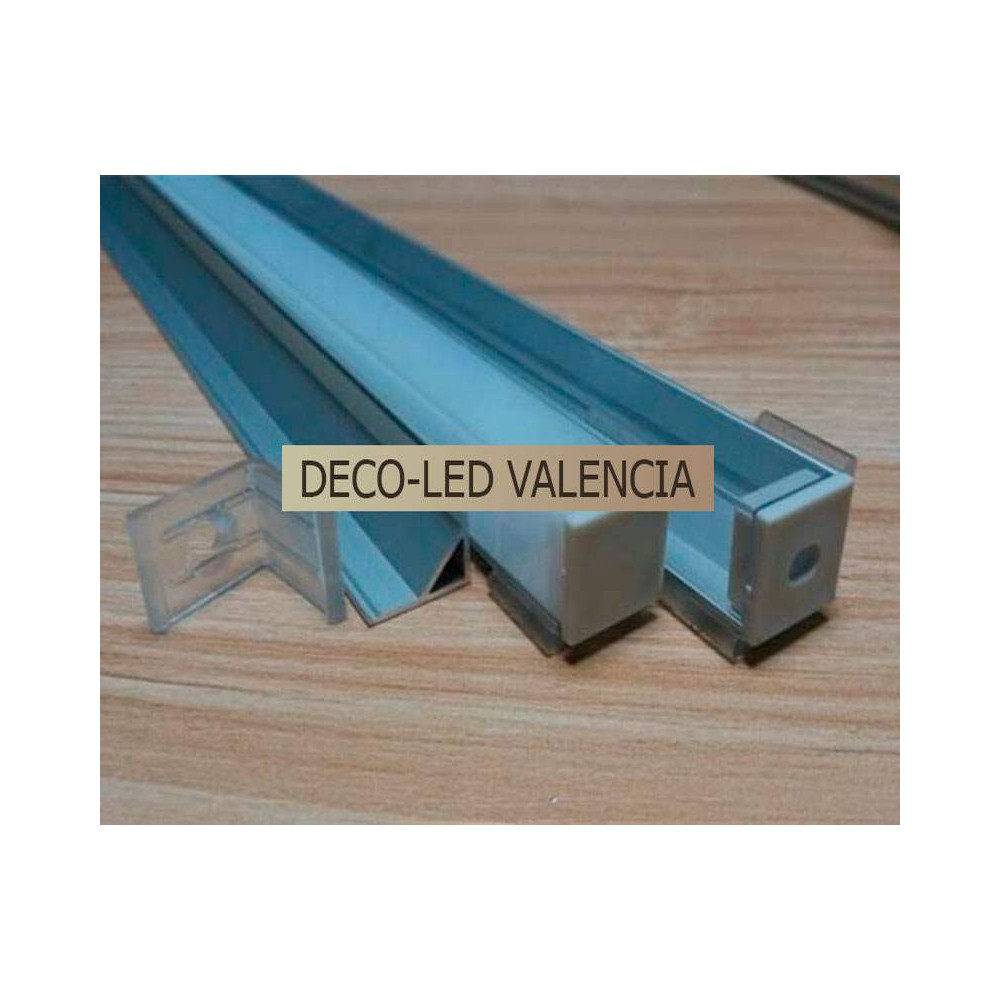 Perfil de Aluminio Tira LED Esquinas 1 Metro