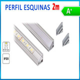 Perfil Aluminio Esquinero 2 Metros Tira LED