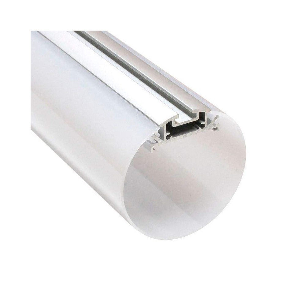 Perfil Aluminio Redondo 60mm Superficie o Suspension 1 Metro Tira LED