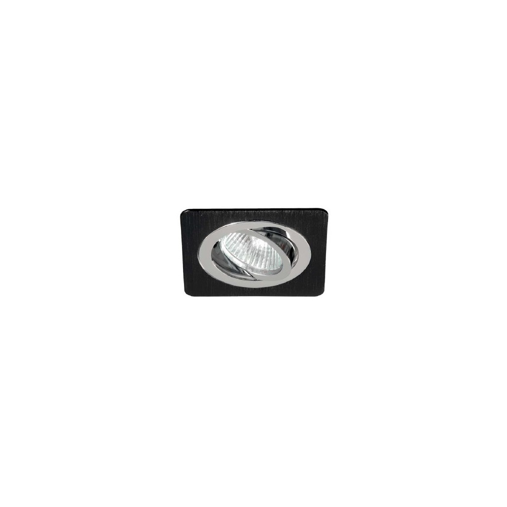 Empotrable Cuadrado  Aluminio Negro-Cromo