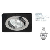 Empotrable Cuadrado  Aluminio Negro-Cromo