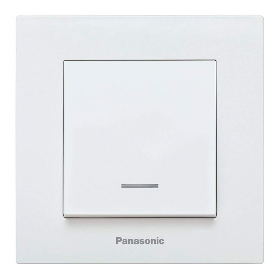 Interruptor Luminoso Panasonic Karre 10A Blanco Empotrable