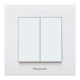 Interruptor Doble Panasonic Karre 10A Blanco Empotrable