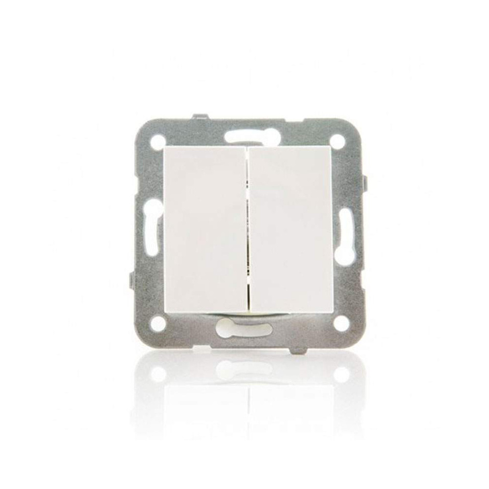 Interruptor Doble Panasonic Karre 10A Blanco Empotrable
