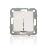 Interruptor Doble Panasonic Karre 10A Blanco Empotrable