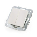 Interruptor Doble Panasonic Karre 10A Blanco Empotrable