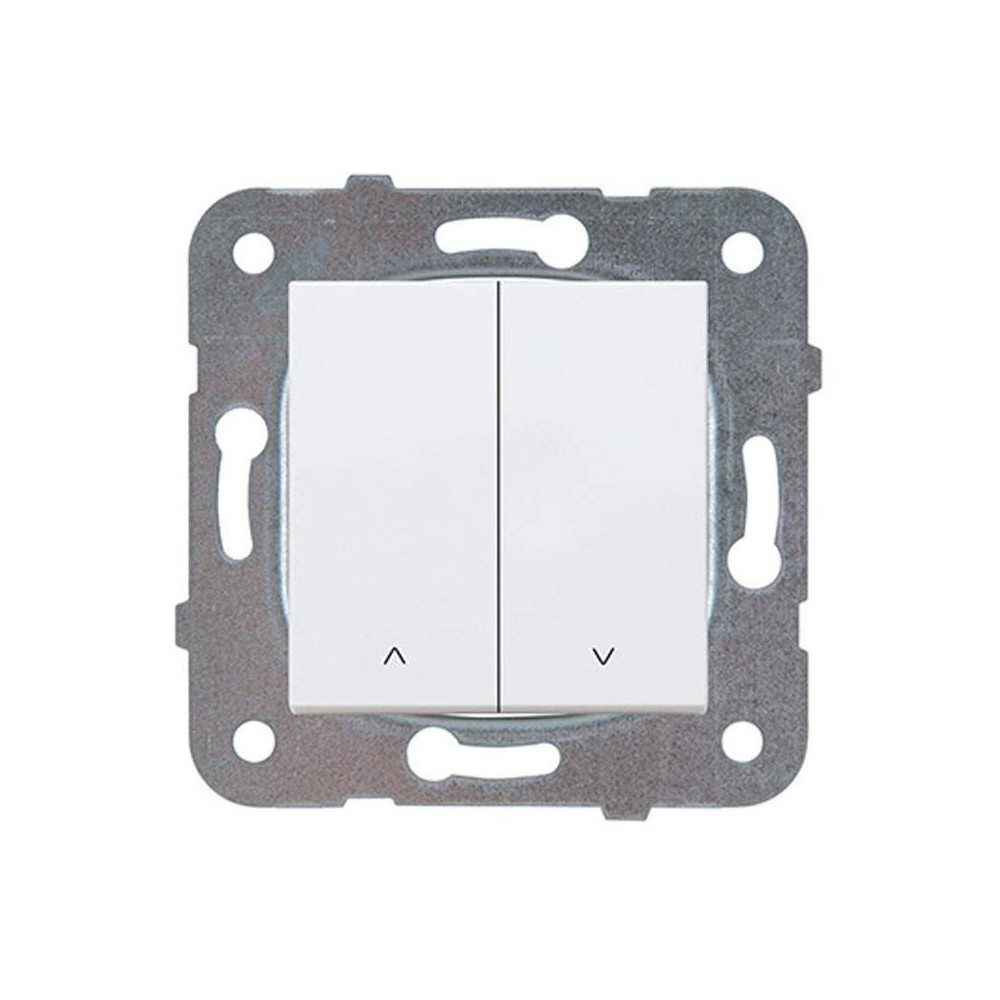 Pulsador Doble Persianas Panasonic Karre 10A Blanco Empotrable