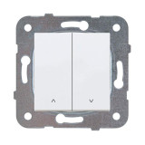 Pulsador Doble Persianas Panasonic Karre 10A Blanco Empotrable