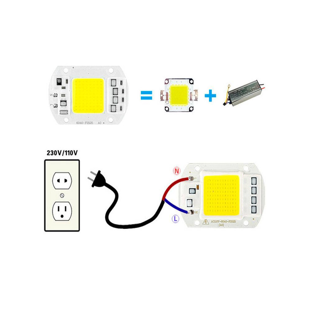 Chip LED Cob 50W a 230V