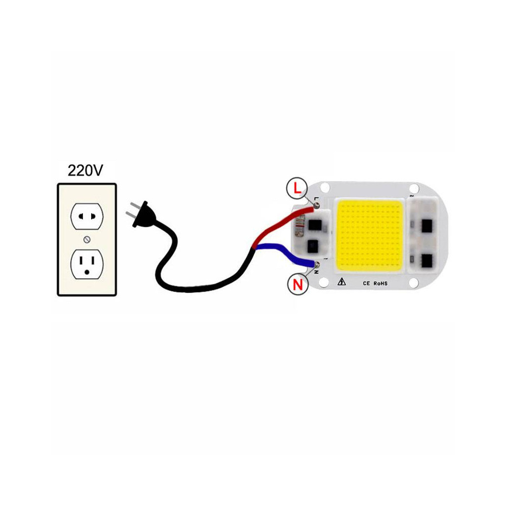 Chip LED Cob 50W a 230V