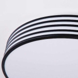 Plafón LED con diseño Circular Negro-Rayas