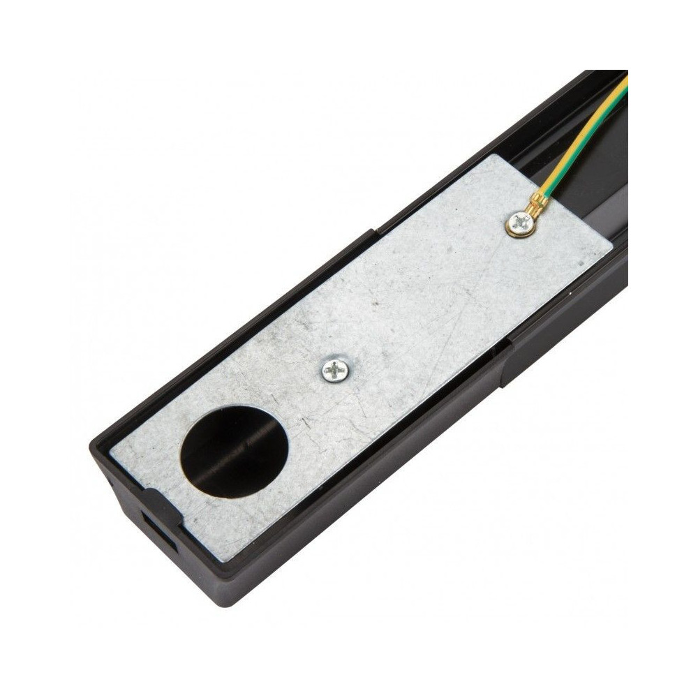 Carril monofásico para focos Led de 2 metros Negro