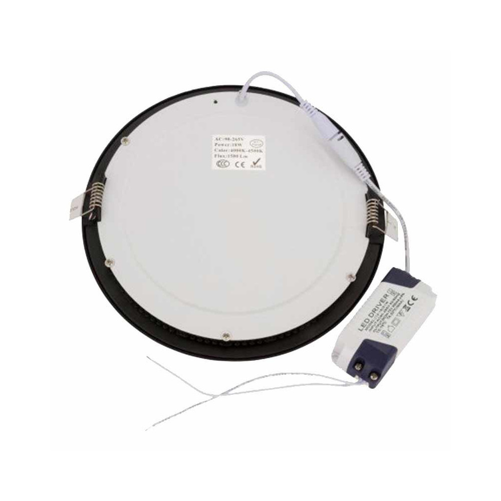 Downlight LED Panel 18W Negro