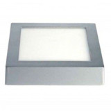 Plafón LED superficie Cuadrado 24W Plata Gris