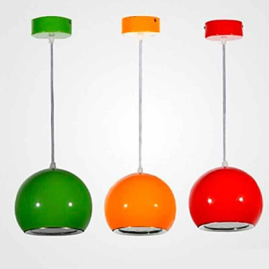 Lámpara colgante LED Esfera-Bola 12W Naranja
