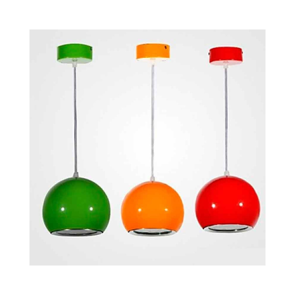 Lámpara colgante LED Esfera-Bola 12W Naranja
