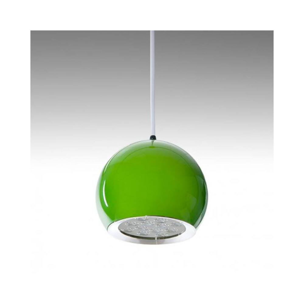 Lámpara colgante LED Esfera-Bola 12W Verde