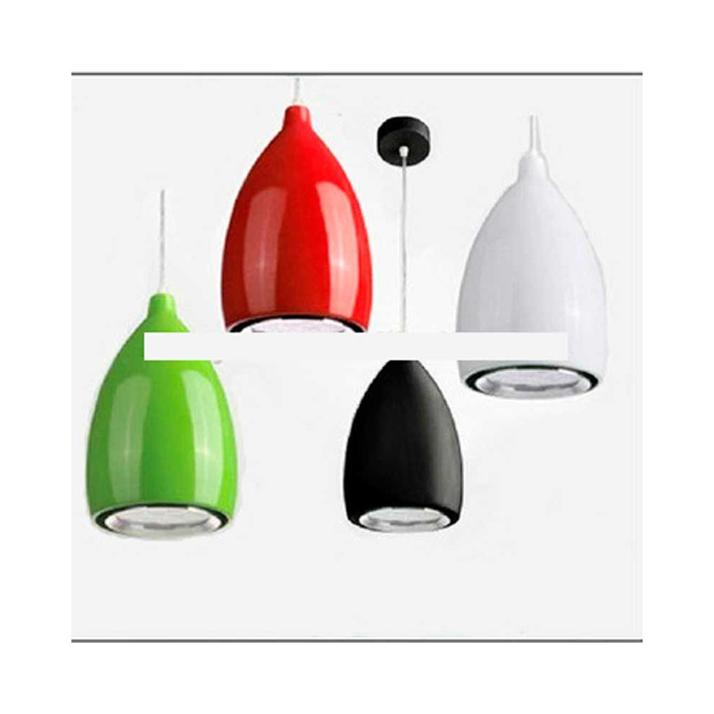 Lámpara colgante LED Pera 12W Negra