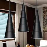 Lámpara colgante LED Cono 12W Negra