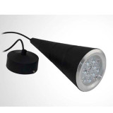 Lámpara colgante LED Cono 12W Negra