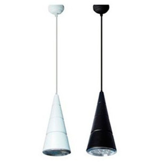 Lámpara colgante LED Cono 12W Negra