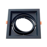 Empotrable Basculante Cuadrado Negro AR111