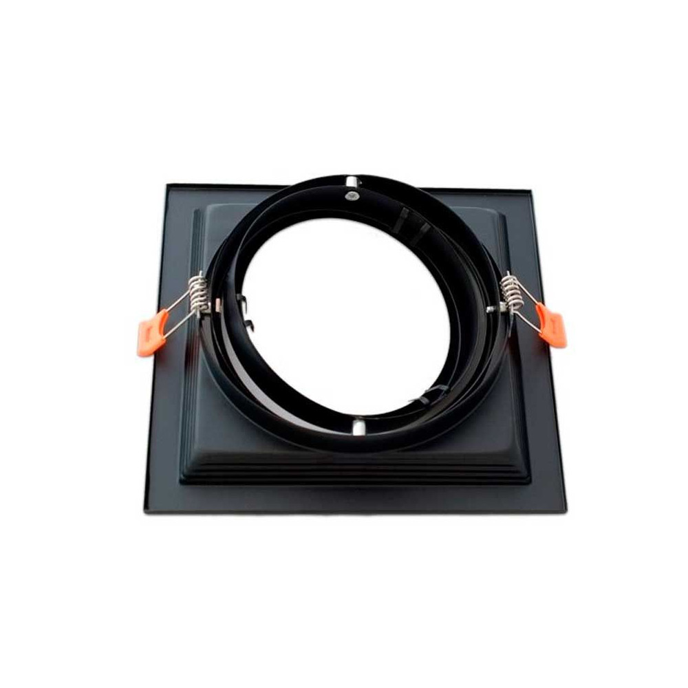 Empotrable Basculante Cuadrado Negro AR111