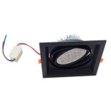 Empotrable Basculante Cuadrado Negro AR111