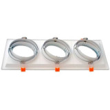 Empotrable Basculante Cuadrado Blanco Triple AR111