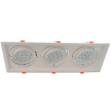 Empotrable Basculante Cuadrado Blanco Triple AR111