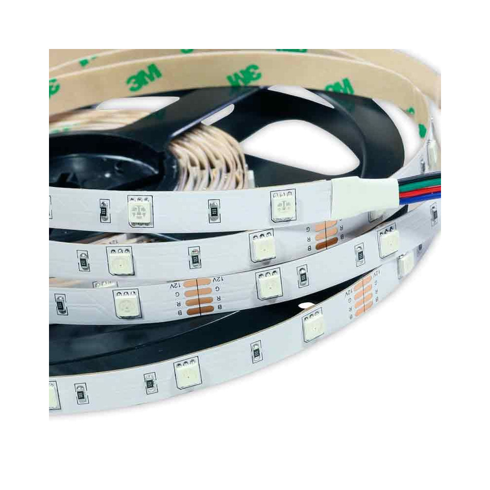 Tira LED SMD 5050 RGB 7,2 W/m 12V IP20 1 metro