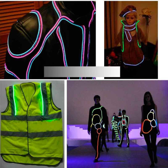 Hilo LED Neon a Pilas Azul-Rojo-Verde-Rosa de 5 metros