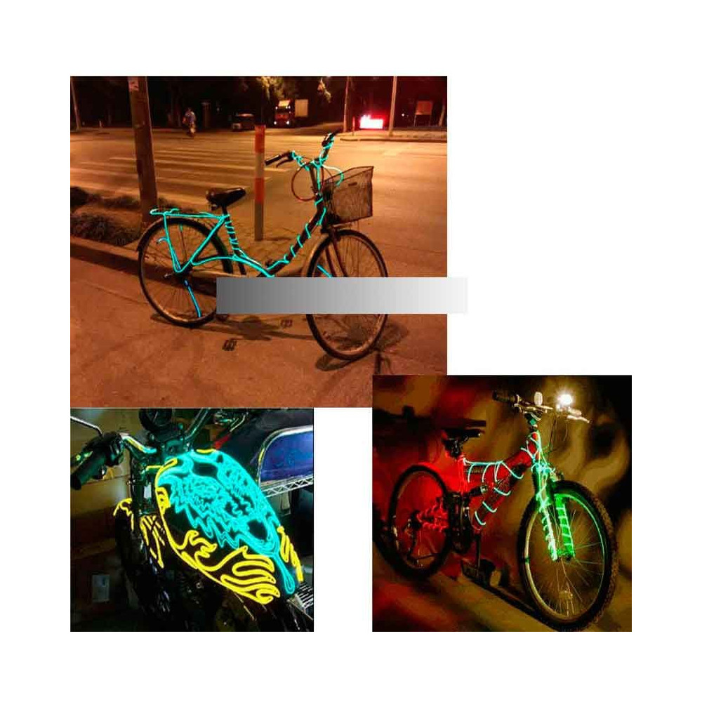 Hilo LED Neon a Pilas Azul-Rojo-Verde-Rosa de 5 metros
