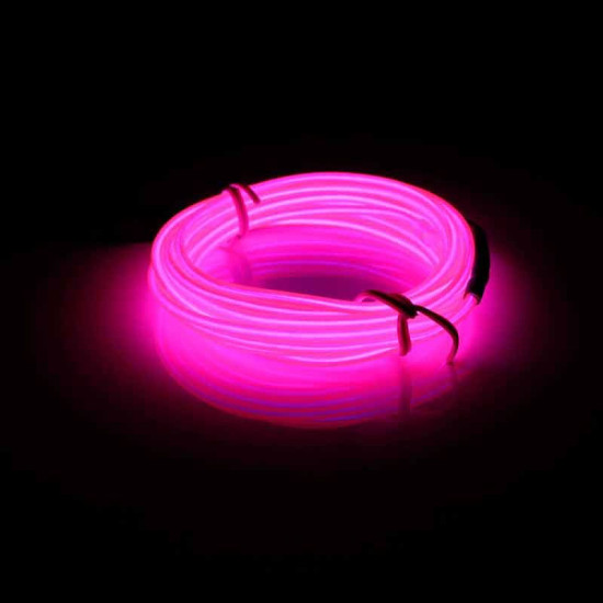 Hilo LED Neon a Pilas Azul-Rojo-Verde-Rosa de 5 metros