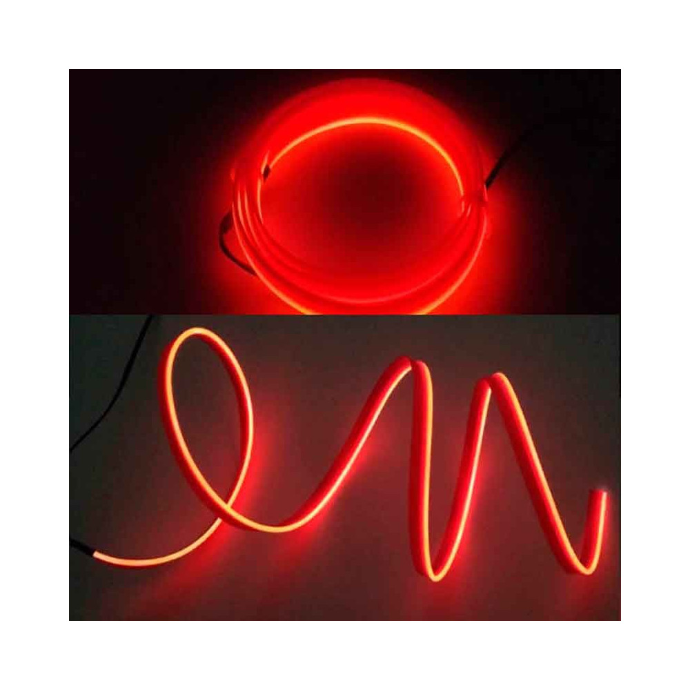 Cinta LED Neon USB Azul-Rojo-Rosa de 5 metros